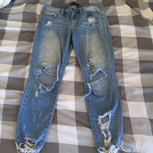 Distressed jeans